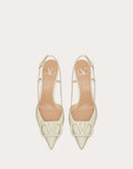 Valentino White Lace Up Heels